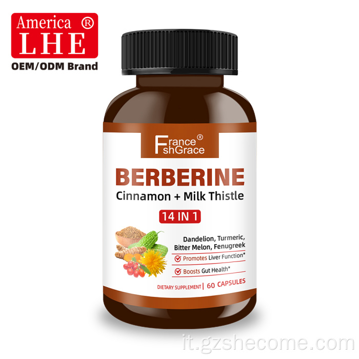 Le capsule di berberina Shecome supportano il fegato e la salute dell'intestino